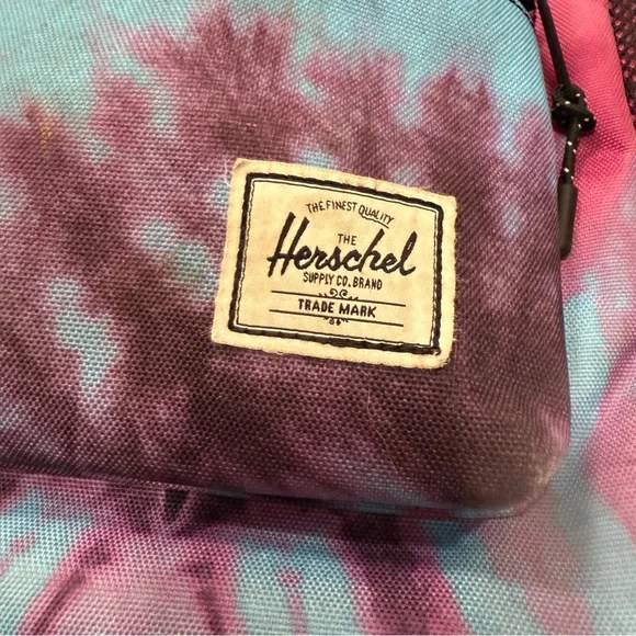 Herschel Supply Co Kids Heritage Tie-Dye Backpack Purple Blue - Picture 5 of 5